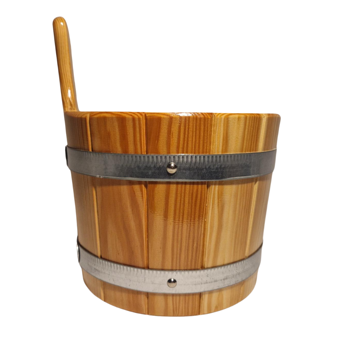 Sauna emmer 5 liter, blank gelakt