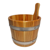 Sauna emmer 5 liter, blank gelakt