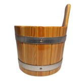 Sauna emmer 5 liter, blank gelakt