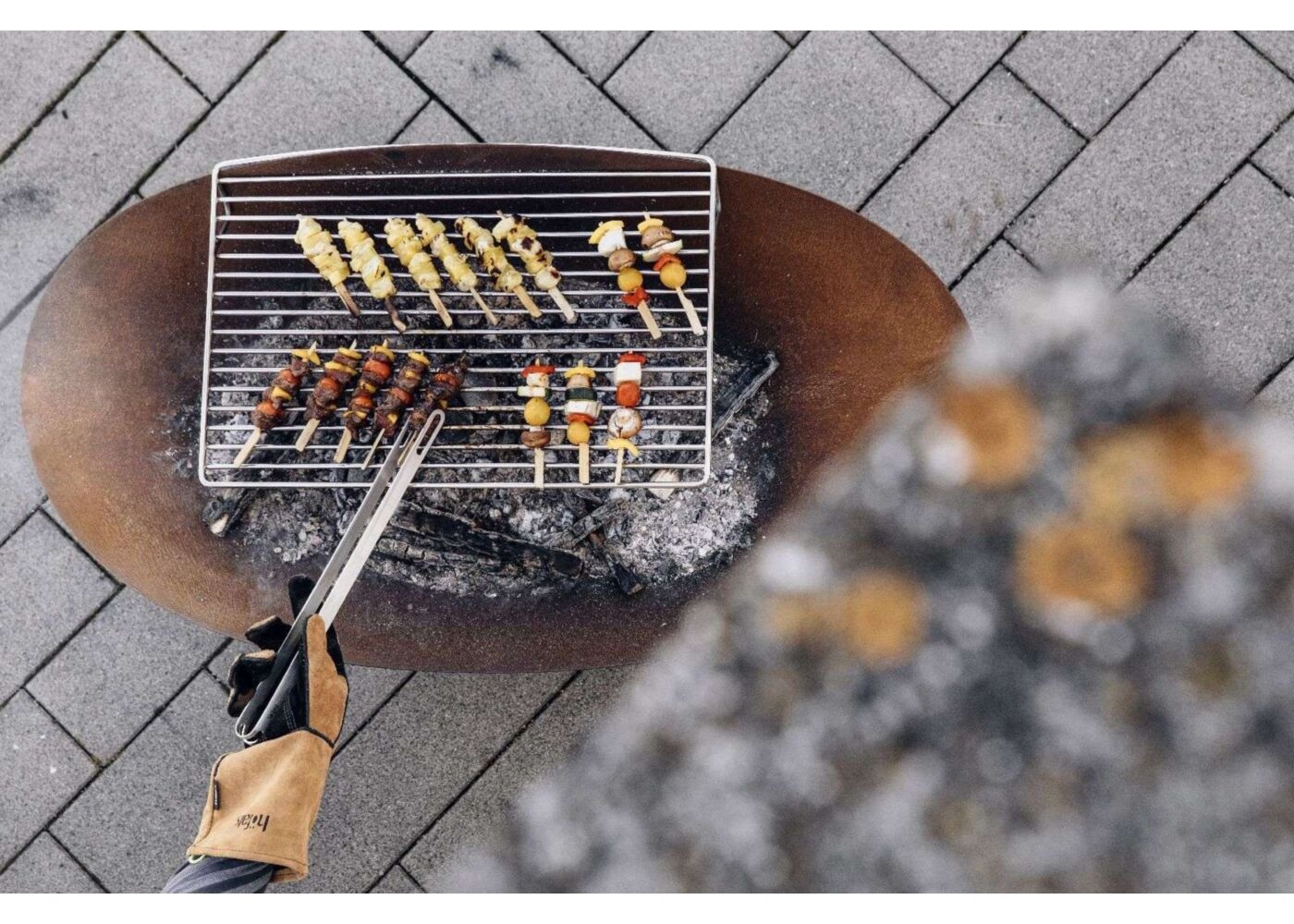 Höfats Ellipse Grill Rooster Voor Vuurschaal