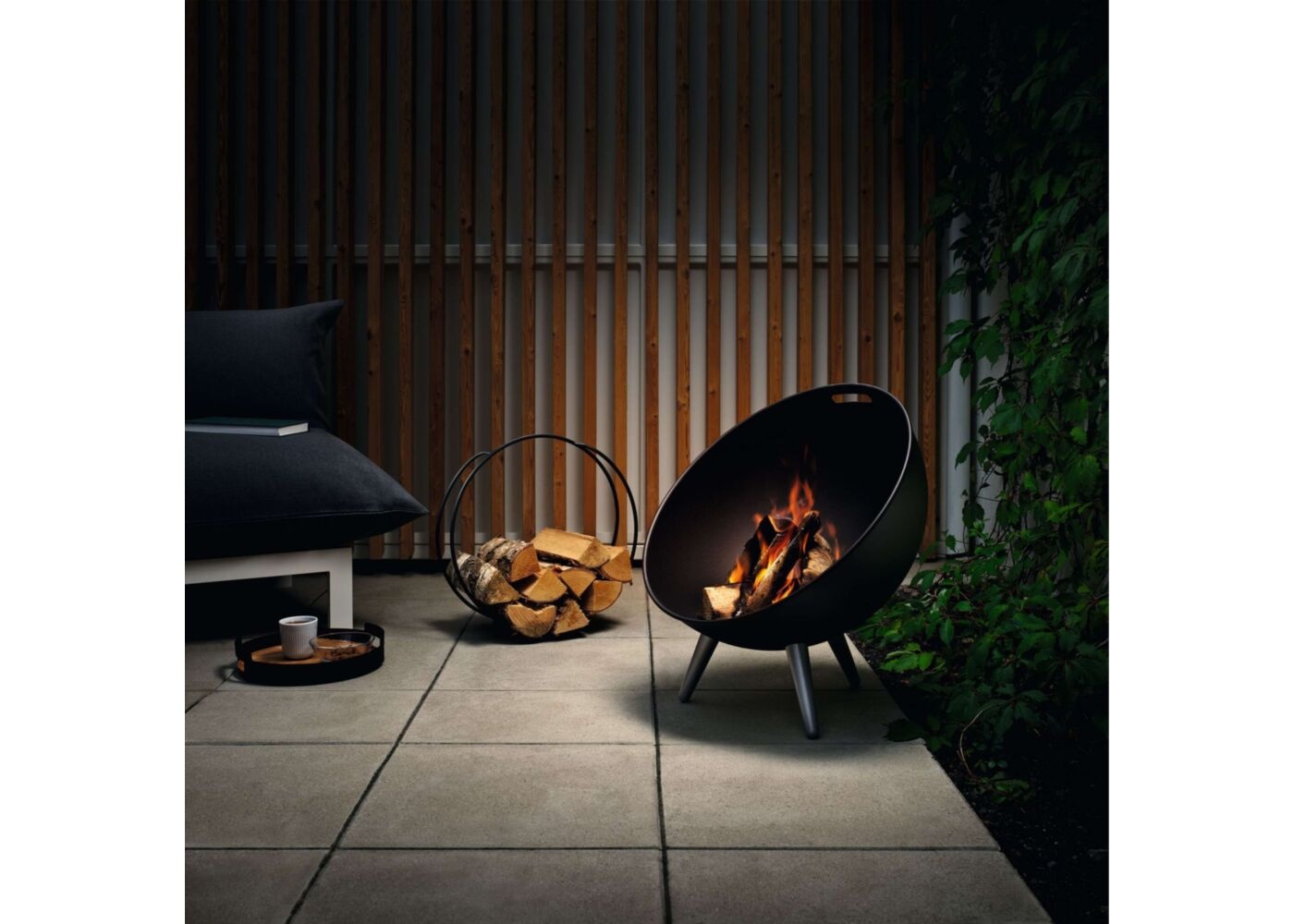 FireGlobe Barbecue Brandhout Houder - Haardopslag
