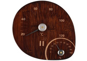 Rento Saunathermometer en hygrometer van dark bamboe