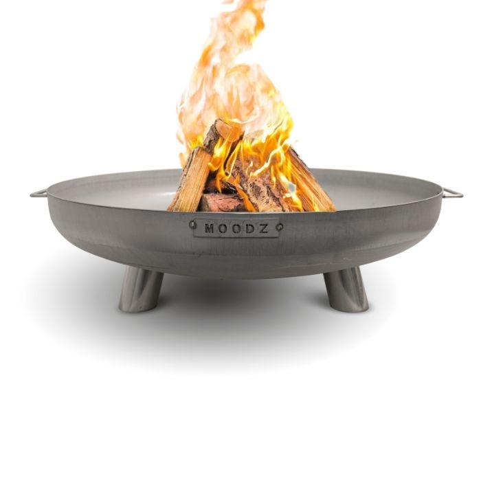 MOODZ vuurschaal met voet en hendel RVS
