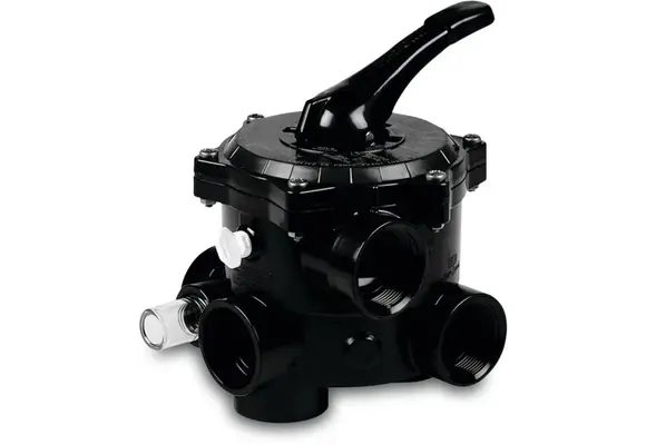 Praher 6-weg klep 1 1/2" binnendraad zwart