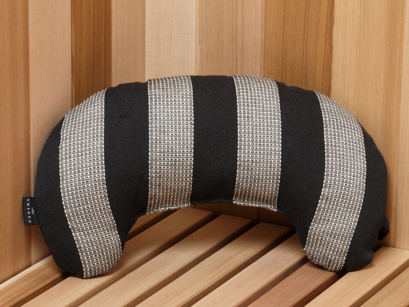 Emendo sauna nek kussen zwart 37 x 20 cm