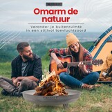 MOODZ vuurschaal met voet en hendel RVS