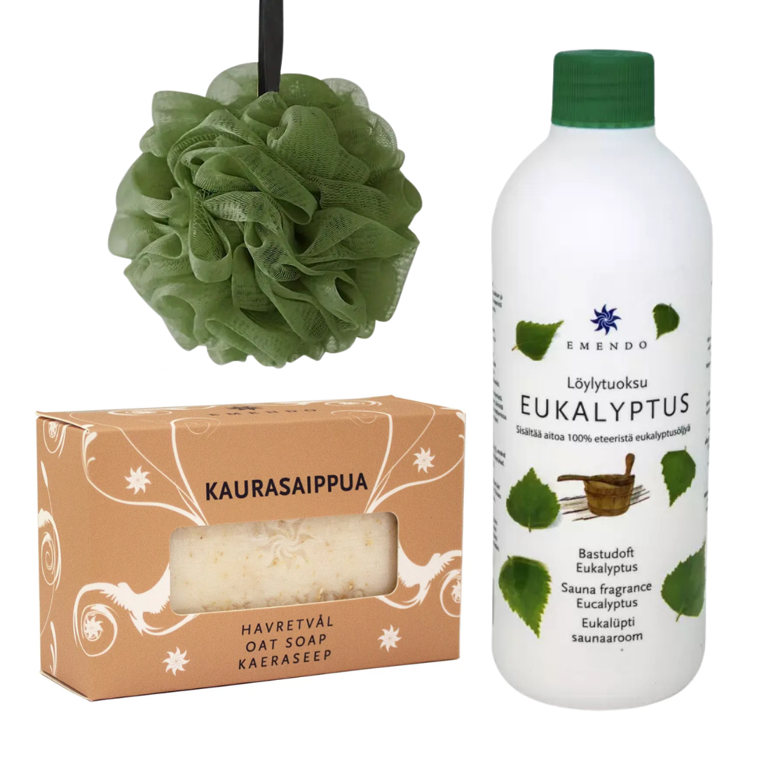 Emendo verzorging set Eucalyptus giftset - Geur, spons, zeep