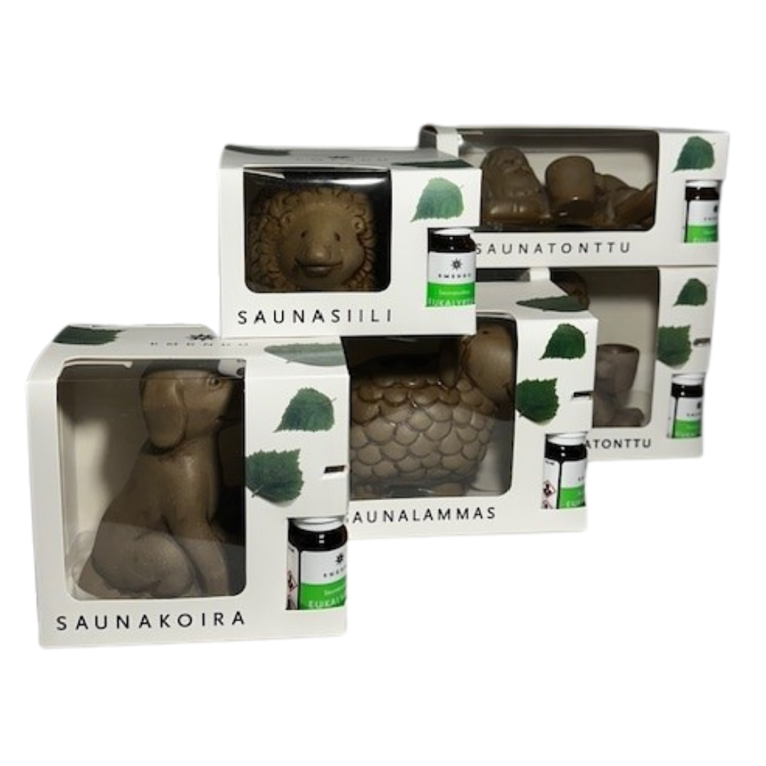 Emendo Sauna zittende kabouter met etherische olie Eucalyptus