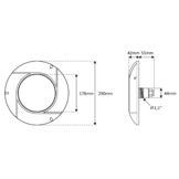 Seamaid zwembadlamp - koud wit - plat model