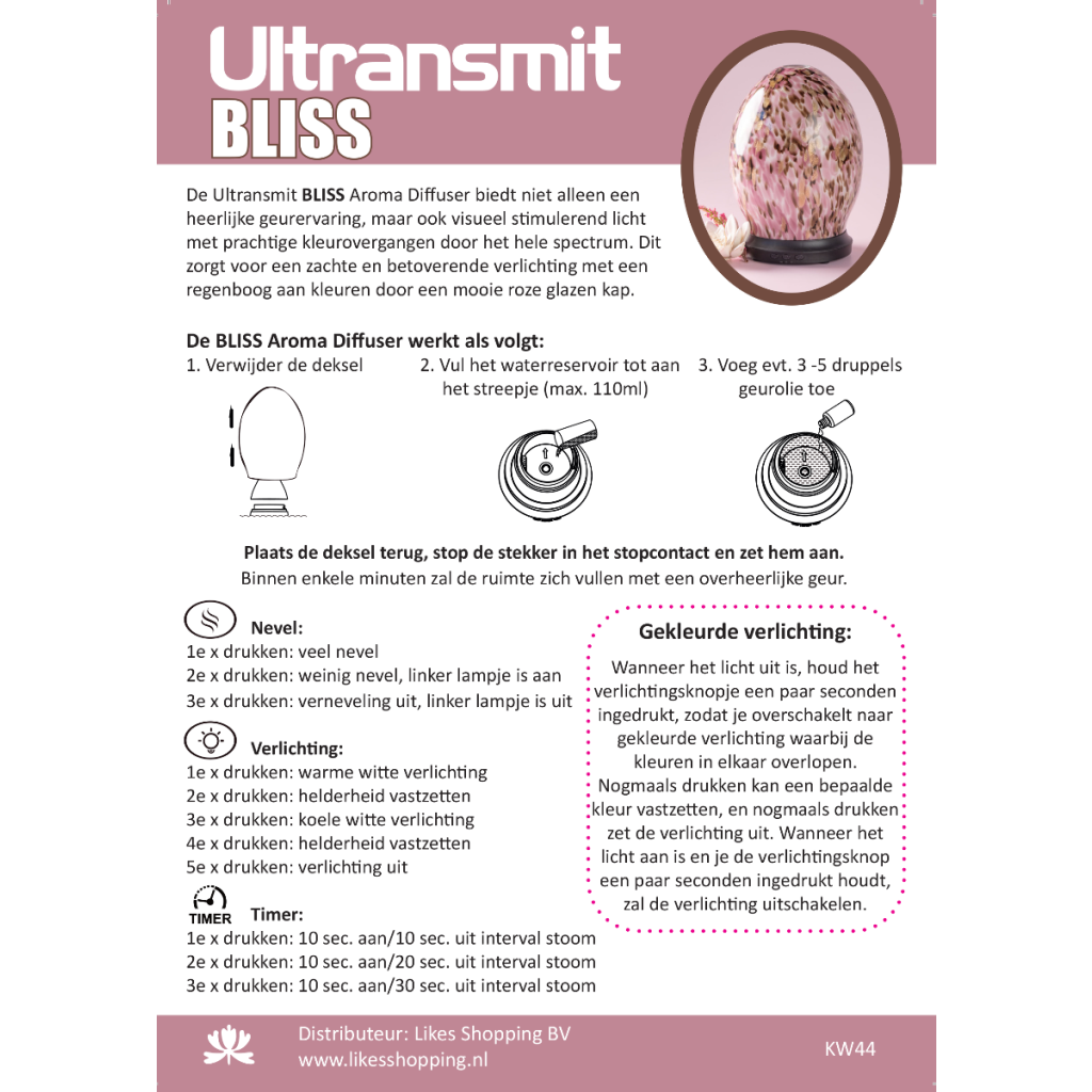 Ultransmit Aroma Diffuser BLISS