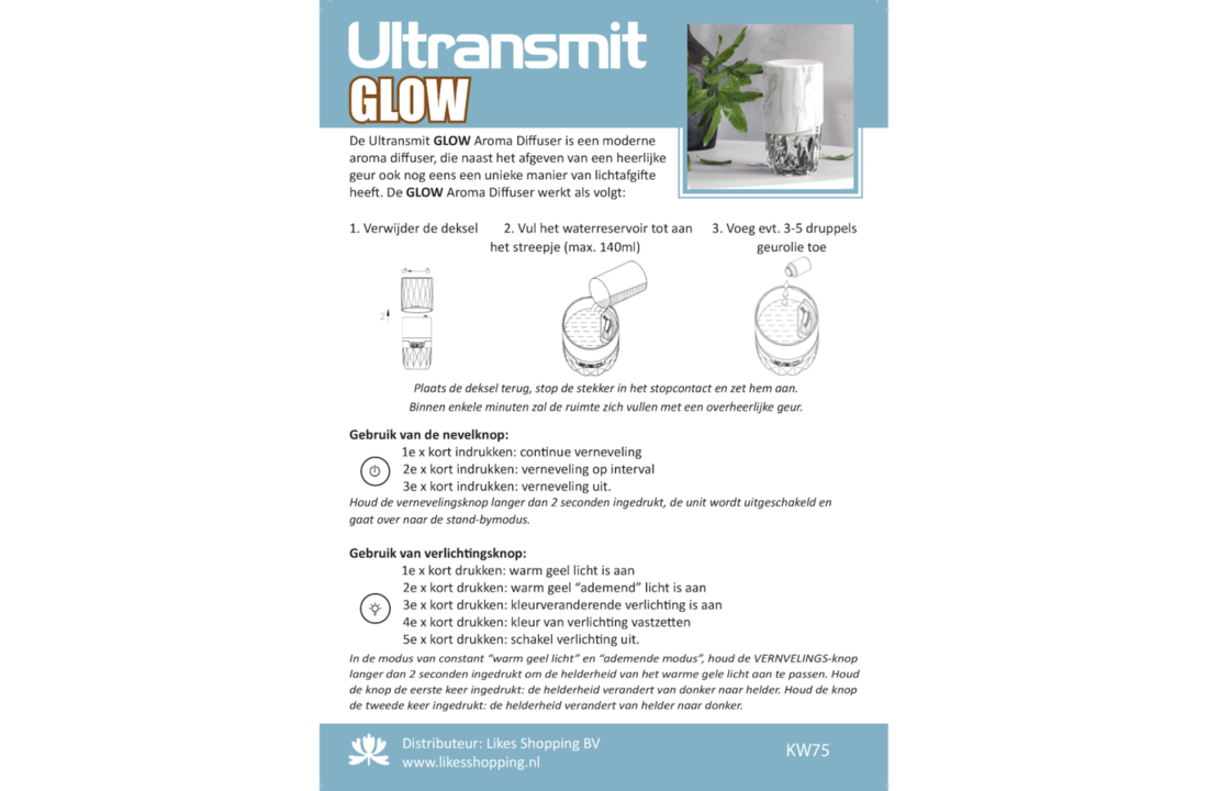 Ultransmit Aroma Diffuser Glow