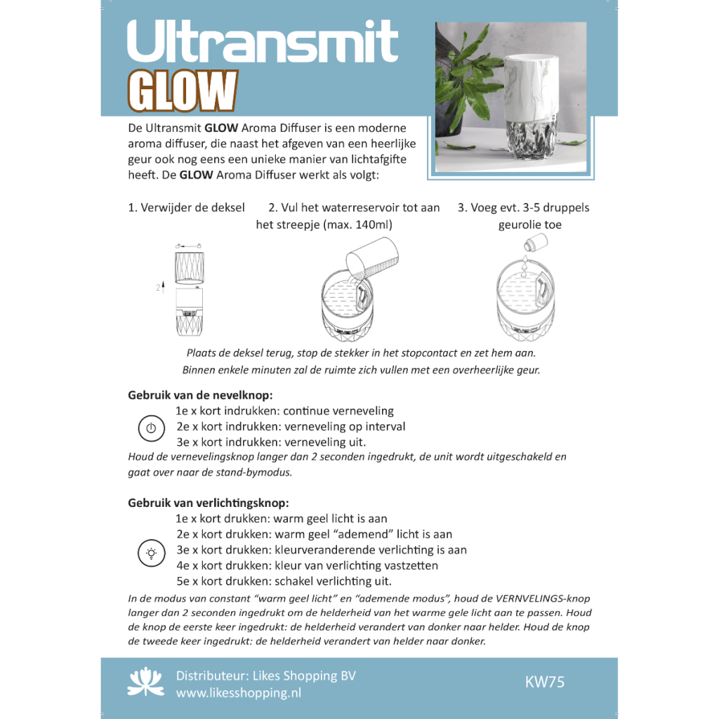 Ultransmit Aroma Diffuser Glow