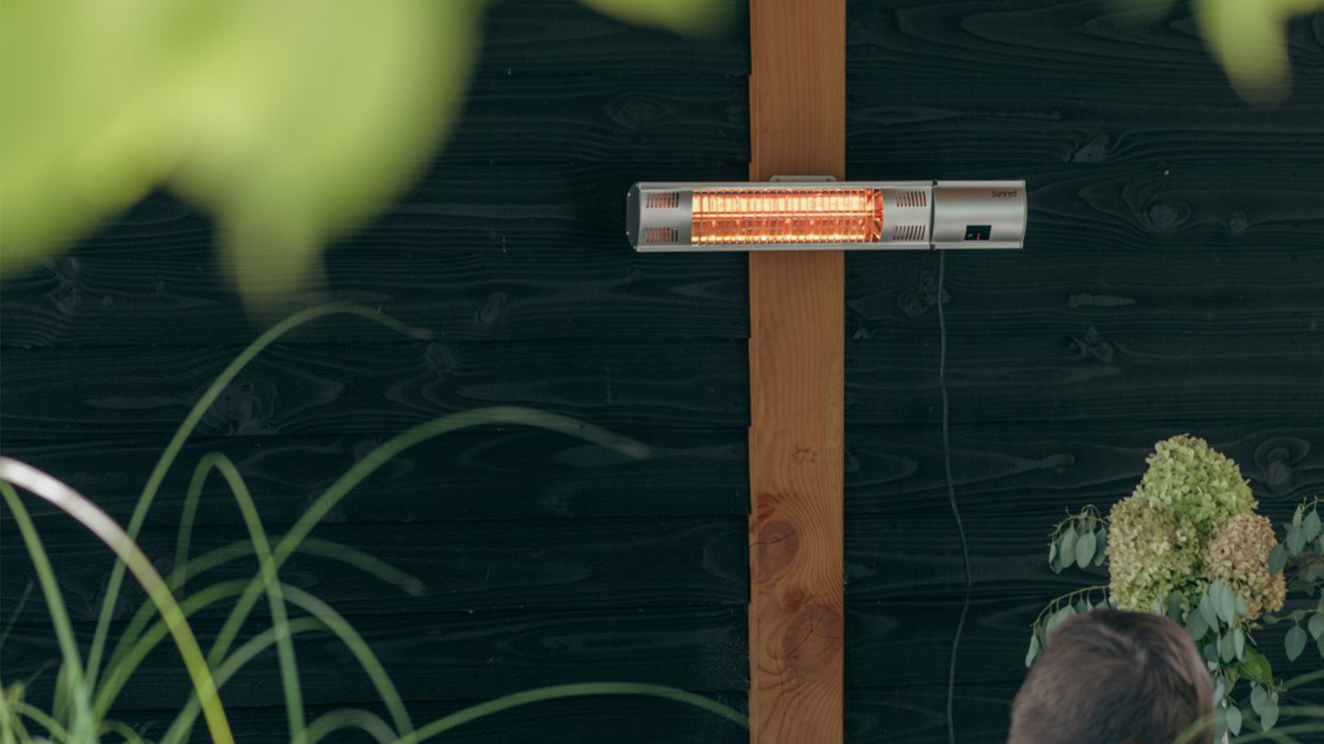 Sunred terrasverwarmer Ultra Zilver wand