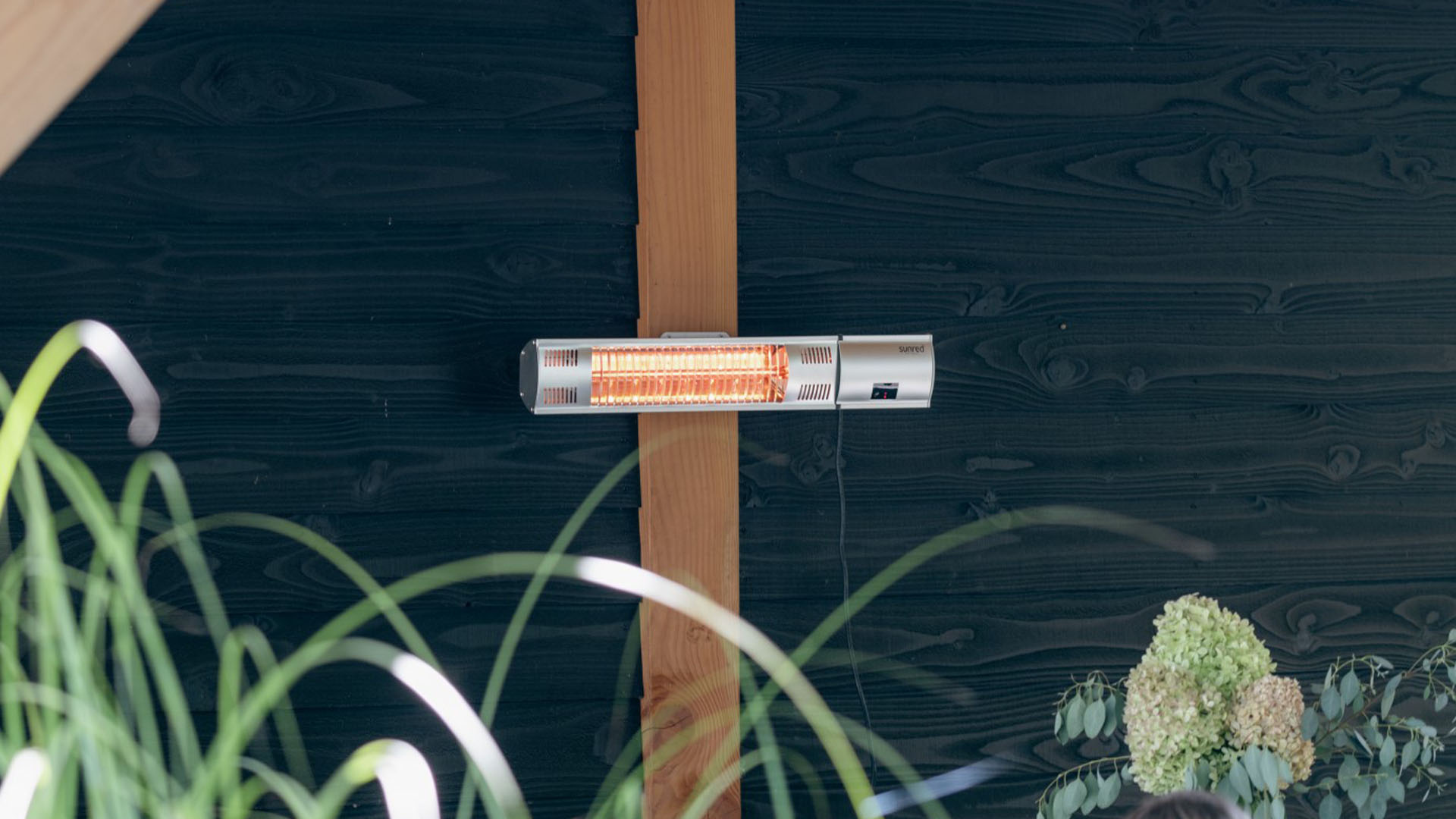 Sunred terrasverwarmer Ultra Zilver wand