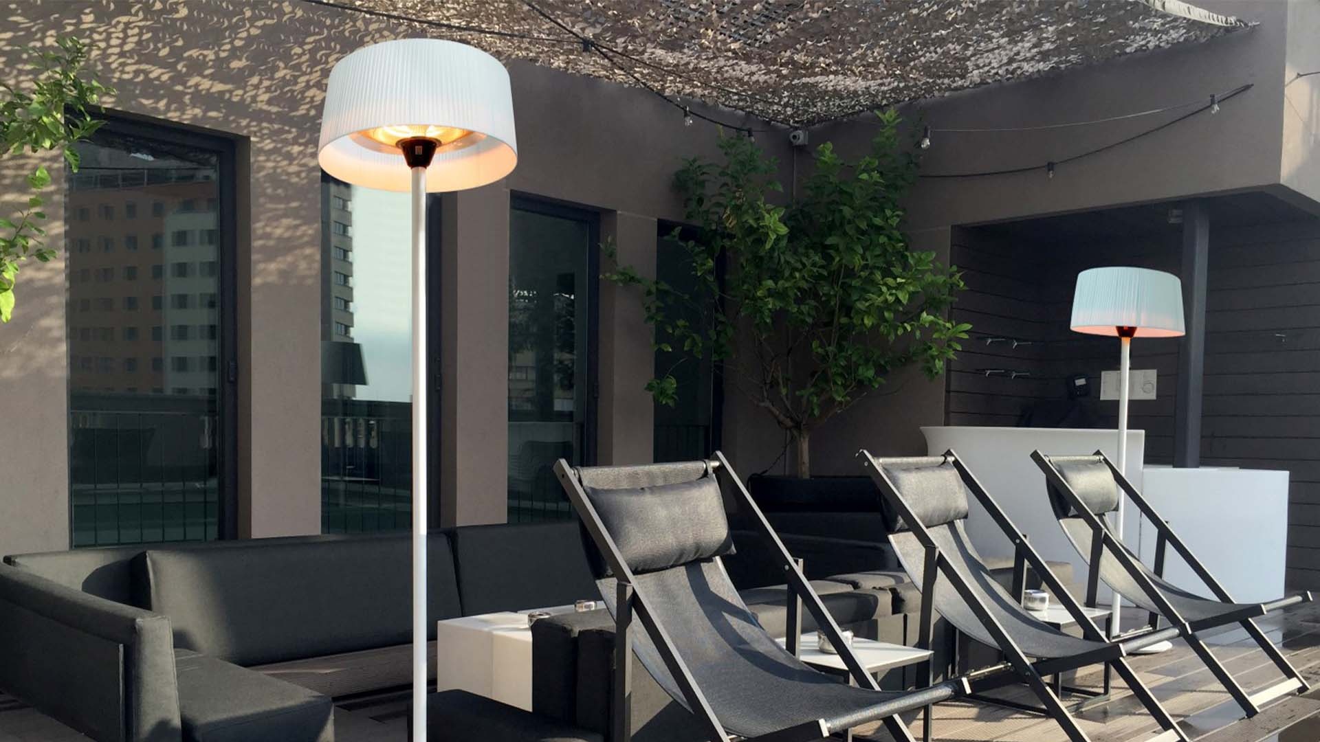 Sunred terrasverwarmer Artix Wit Staand