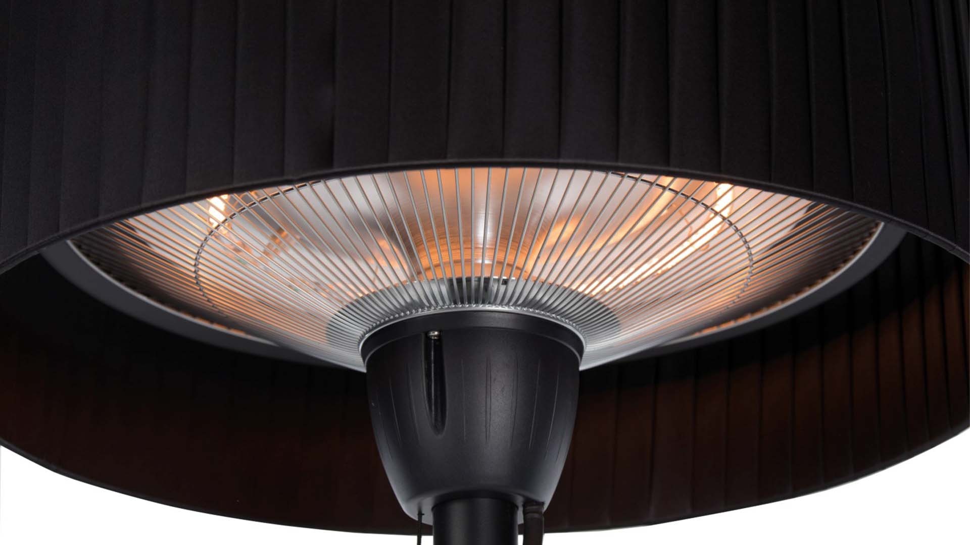 Sunred terrasverwarmer Artix Compact Zwart staand