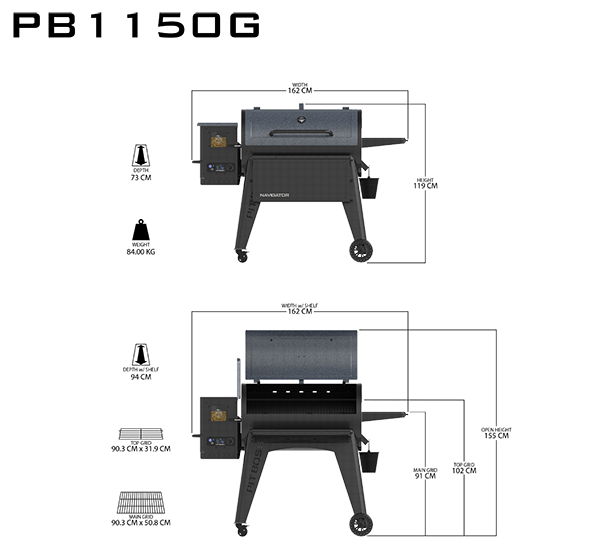 Pit Boss Navigator 1150 | Pellet BBQ en rookoven