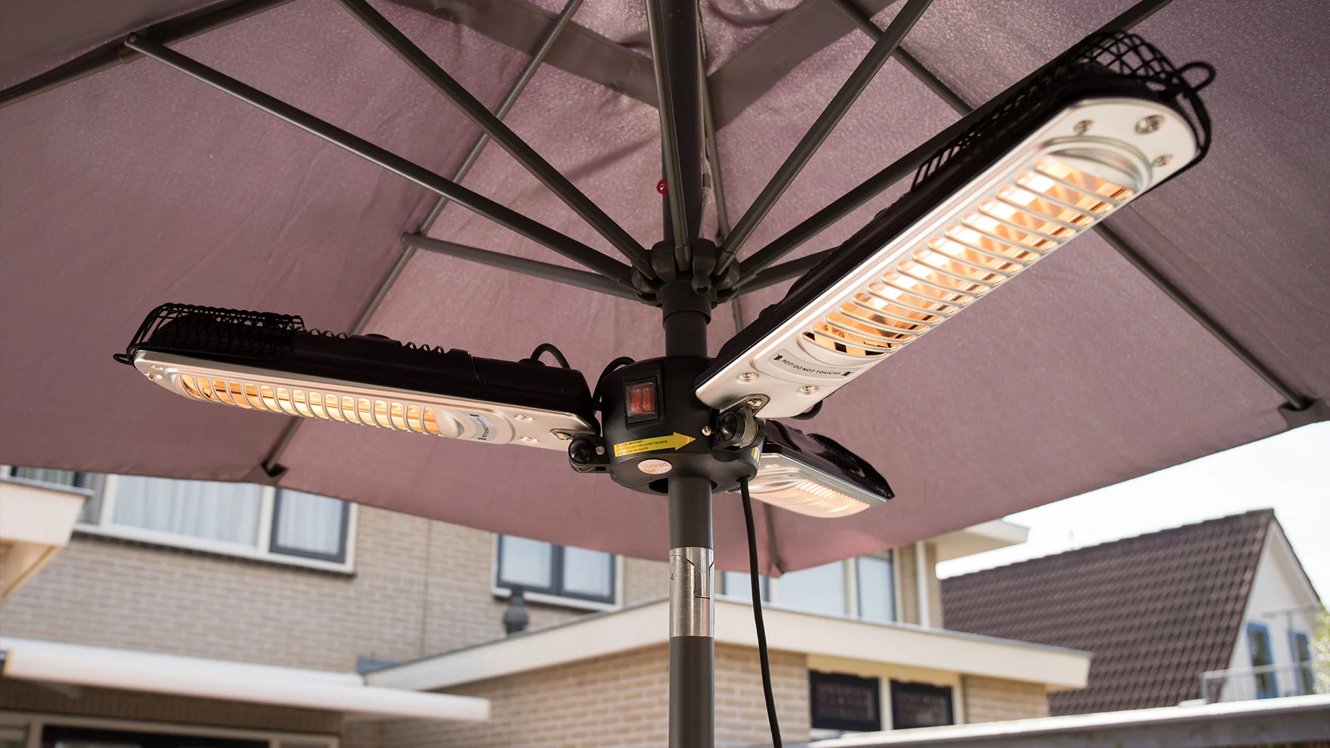 Sunred verwarmer Bright Parasol - zwart/zilver