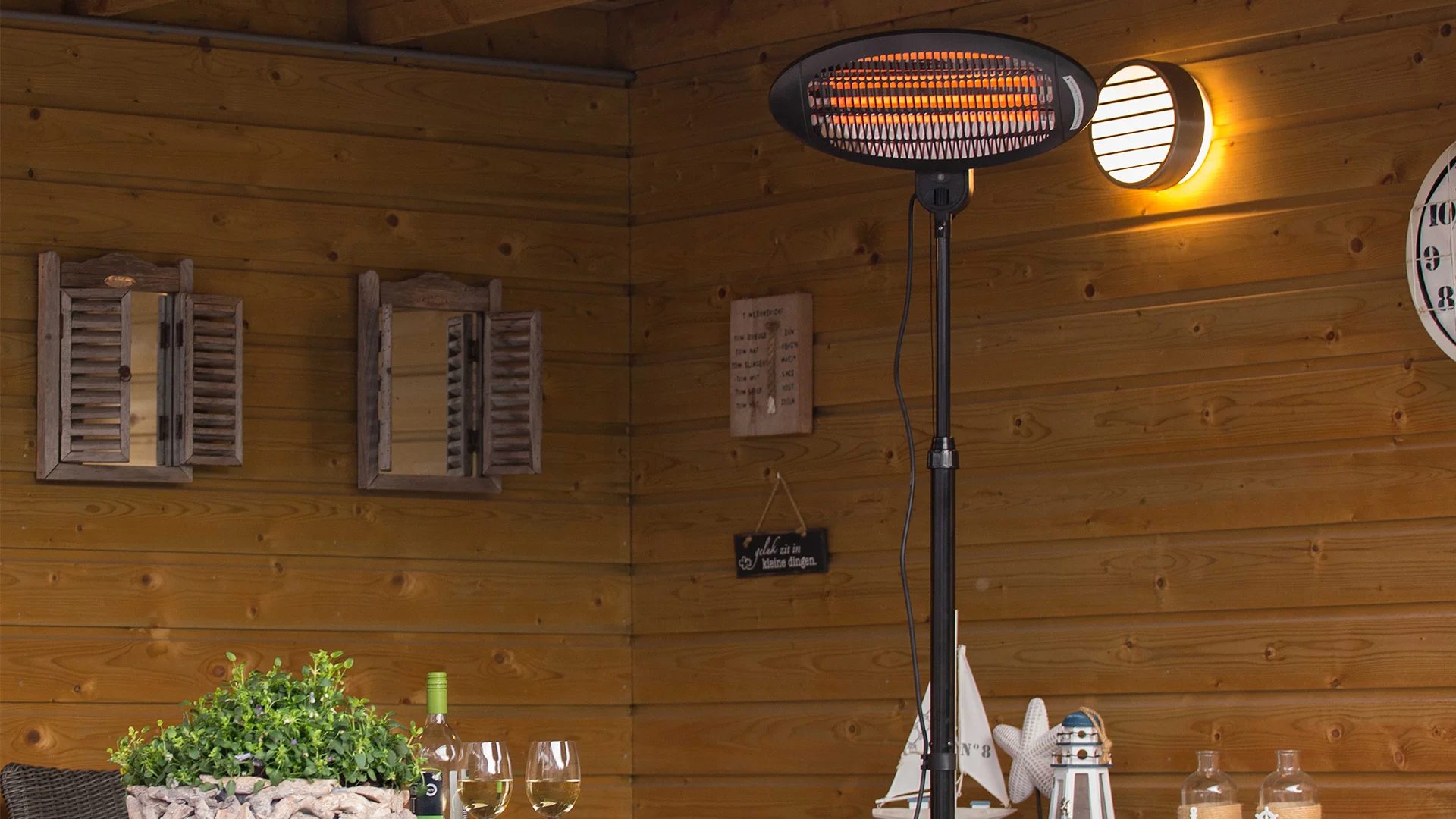 Sunred verwarmer Elektra Quartz staand - zwart