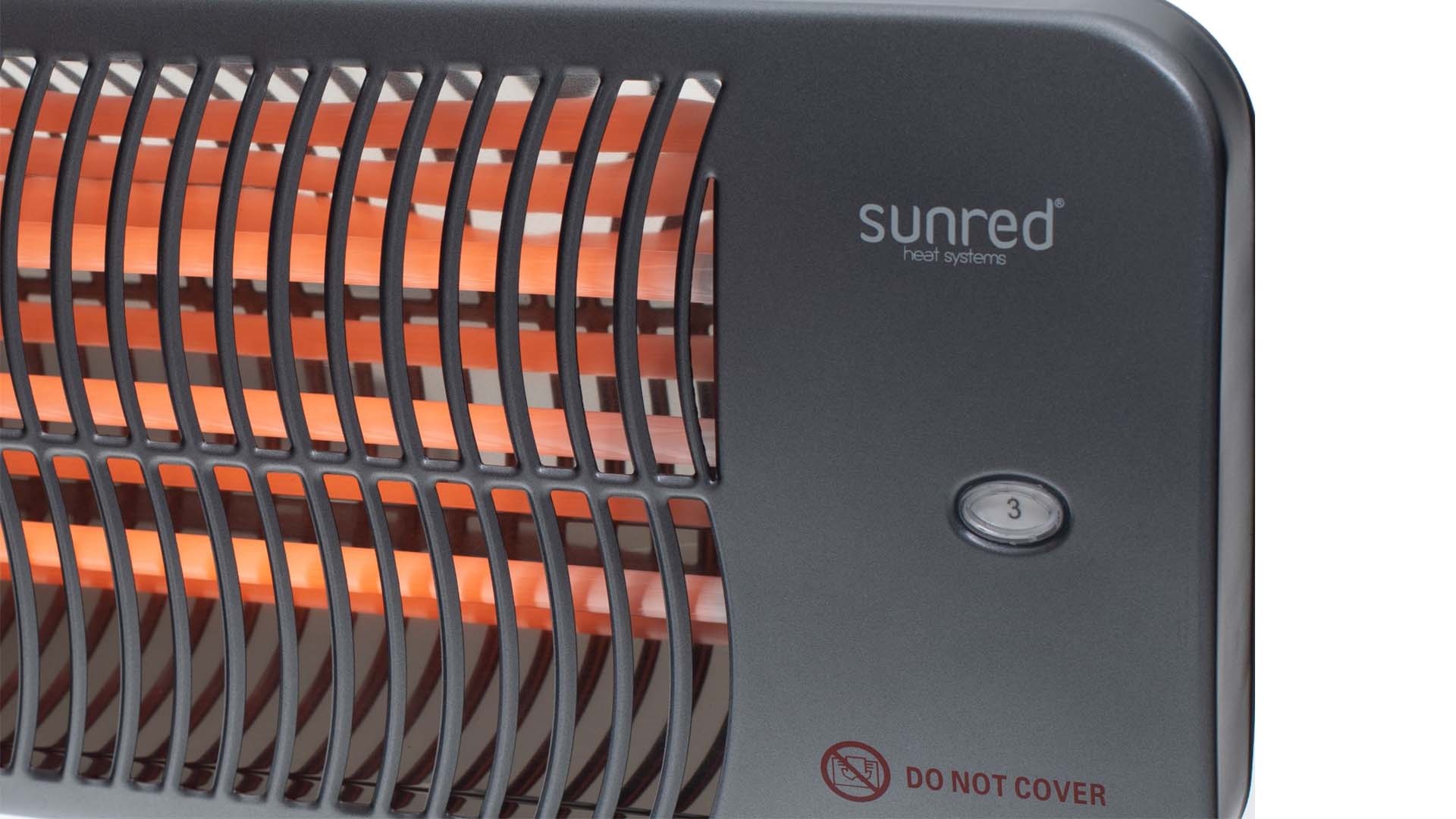 Sunred verwarmer Lugo Quartz Wall - zwart