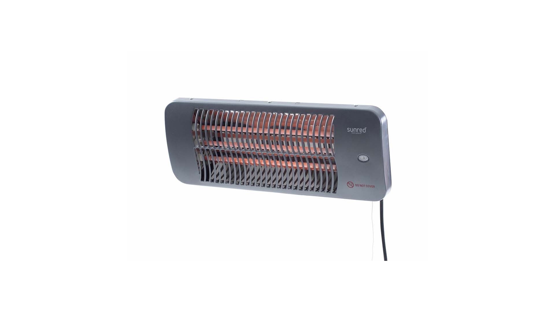 Sunred verwarmer Lugo Quartz Wall - zwart