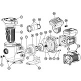 Hayward Max Flo II Pomphuis insert seal spacer Kit