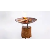 Redfire handmade vuur pit logger houten basis