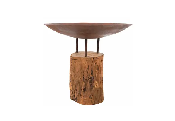 Redfire handmade vuur pit logger houten basis