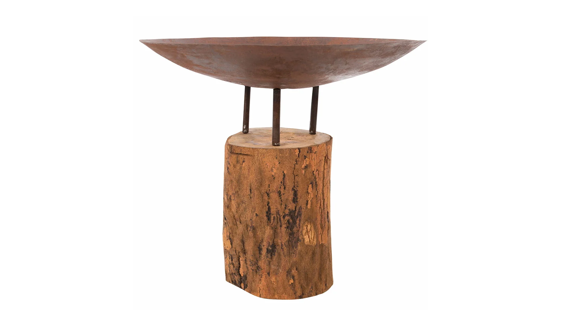 Redfire handmade vuur pit logger houten basis