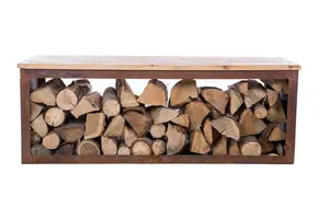 Redfire handmade houten opbergbank Tyr 120 cm