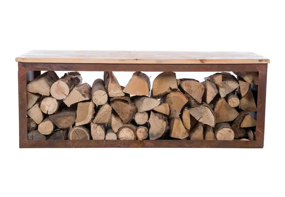 Redfire handmade houten opbergbank Tyr 120 cm