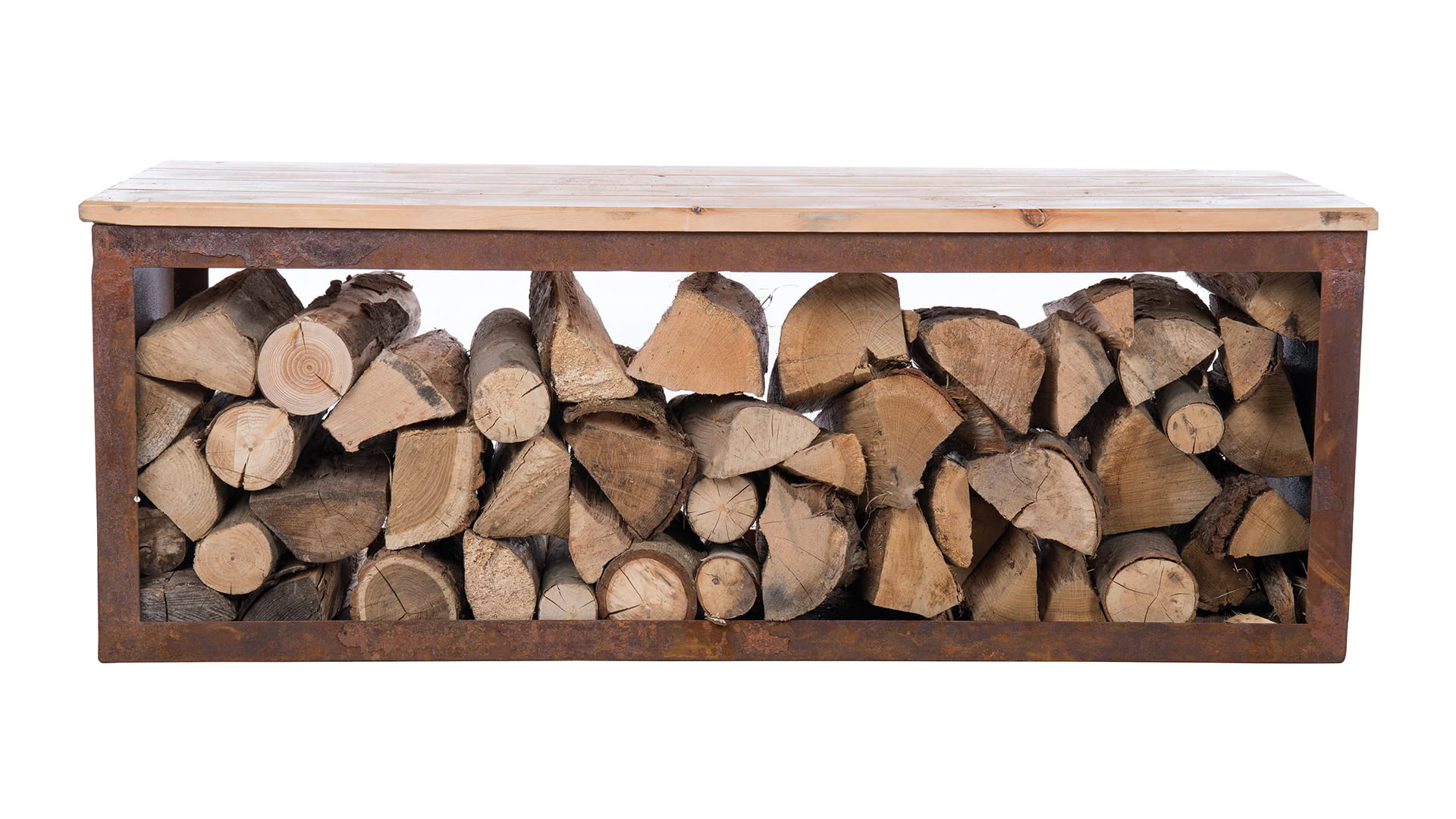 Redfire handmade houten opbergbank Tyr 120 cm