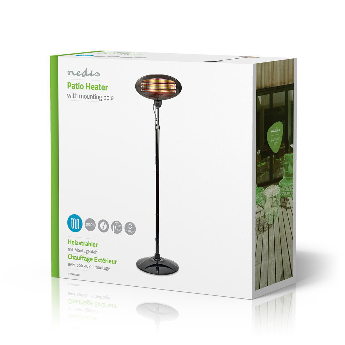 Nedis Patio verwarmer inclusief bevestigingspaal