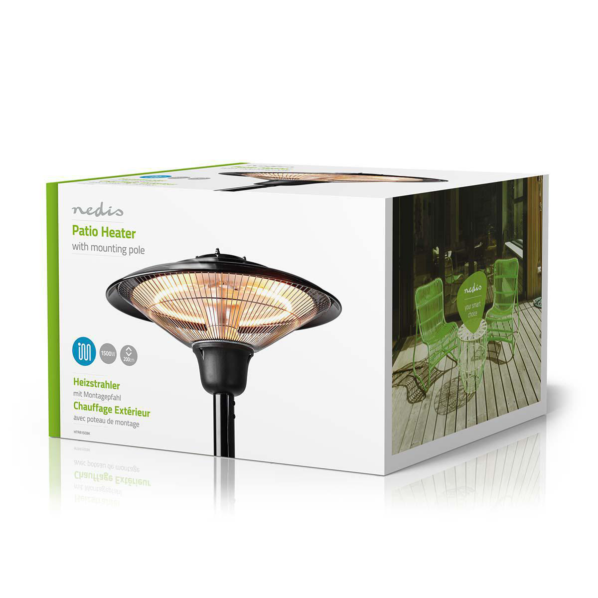 Nedis Patio verwarmer met omvalschakelaar