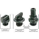 LX Pomphuis Aftapplug Ontluchtingsnippel 12 - 13mm