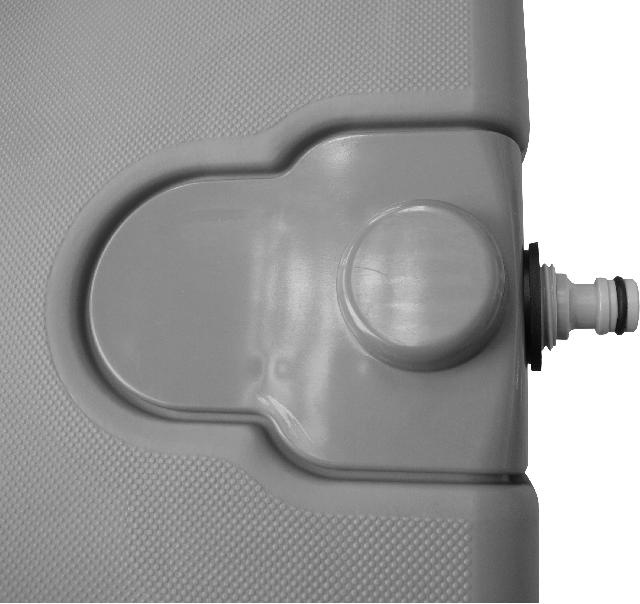 Blue bay douche fontein - Tuinslang aansluiting