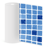 Elbe zwembadfolie SUPRA bedrukte marmer blauw