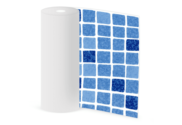 Elbe zwembadfolie SUPRA bedrukte marmer blauw