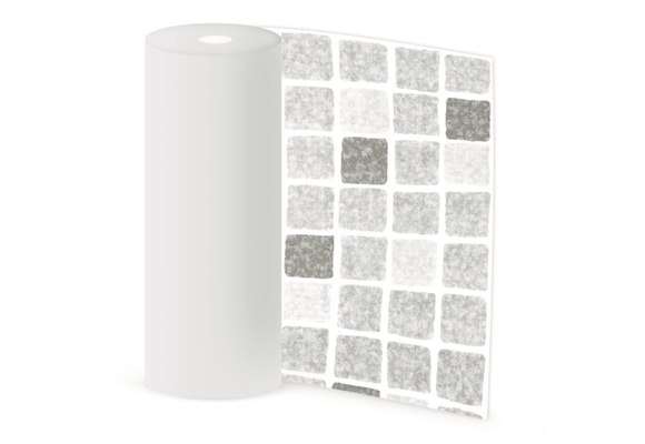 Elbe zwembadfolie SUPRA bedrukte mozaïek grijs