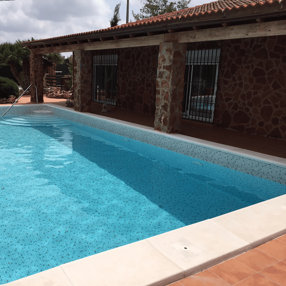 Elbe zwembadfolie SUPRA bedrukte mozaïek grijs