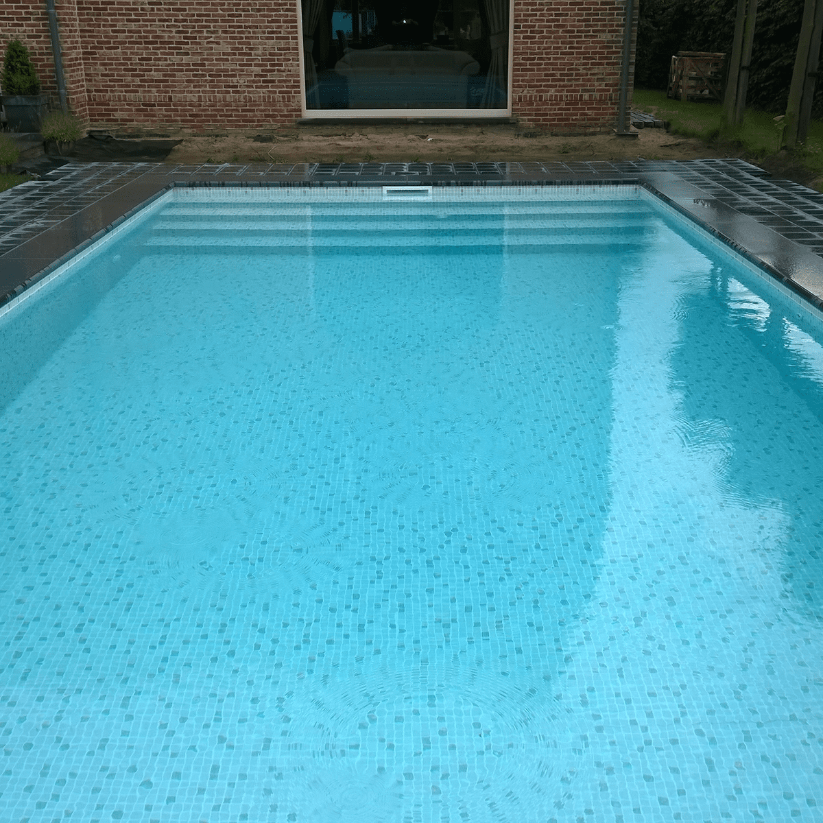 Elbe zwembadfolie SUPRA bedrukte mozaïek grijs