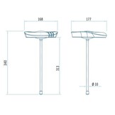 Astral Shark Thermometer analoog
