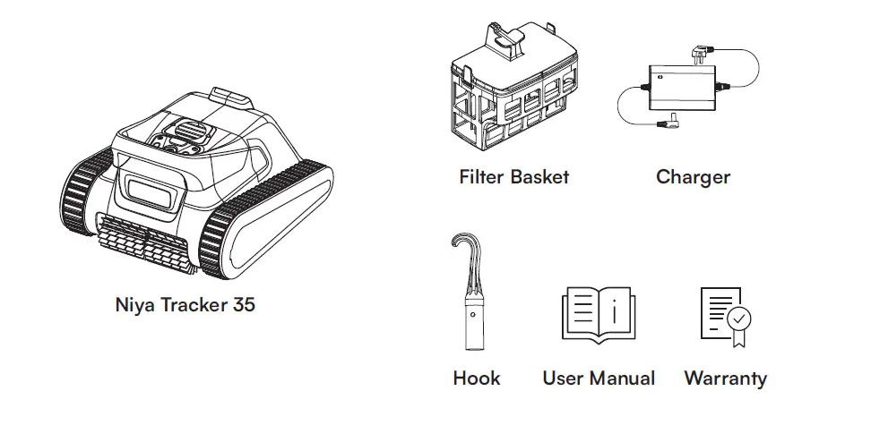 Niya Tracker 35 Zwembadrobot - draadloos