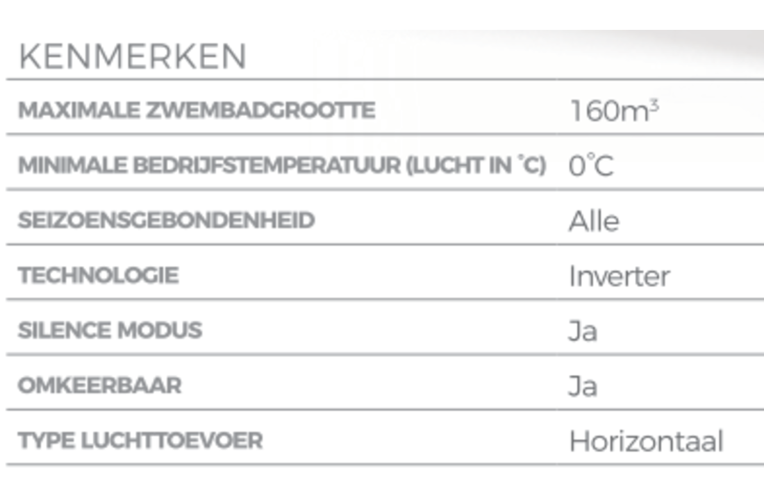 Poolstyle H&C Inverter warmtepomp