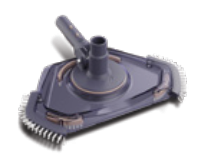 Poolstyle bodemzuiger met zijborstels
