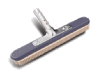 Poolstyle rubber haar borstel met aluminium handvat