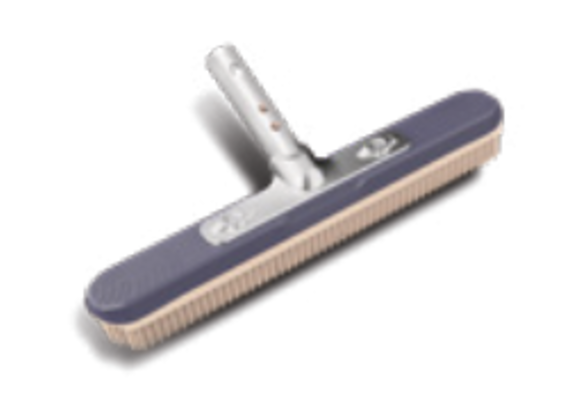 Poolstyle rubber haar borstel met aluminium handvat