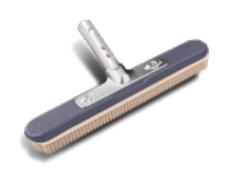 Poolstyle rubber haar borstel met aluminium handvat