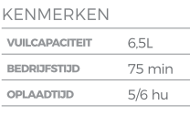 Kokido Vektro XL oplaadbare stofzuiger
