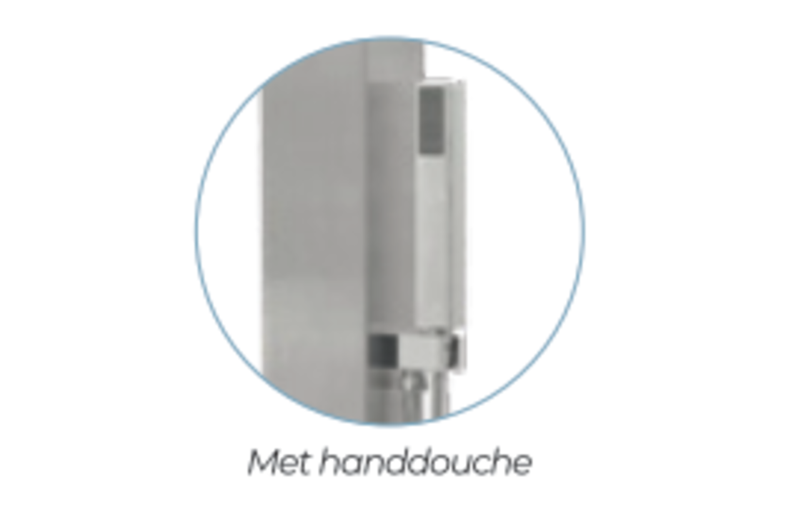 CRM douche standaard RVS